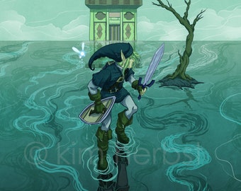 Legend of Zelda Print - The F'ing Water Temple