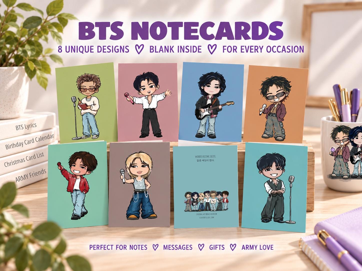 Bts V Birthday Card - Etsy