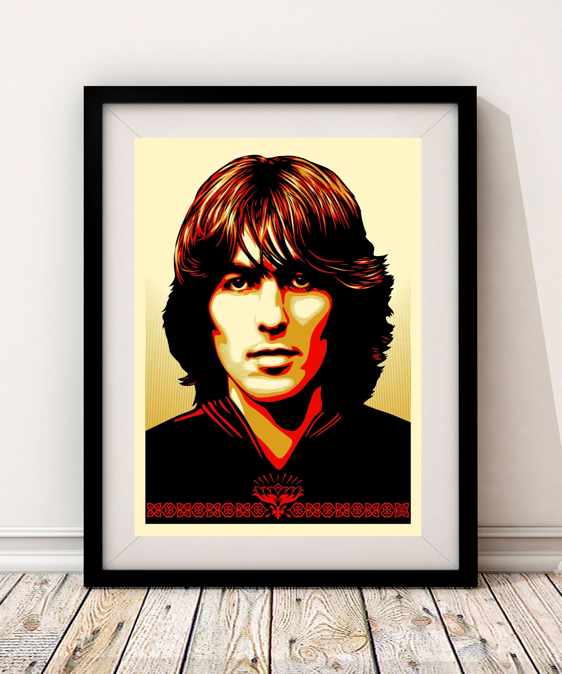 George Harrison Street Art Print Grafitti the Beatles Gift Urban Wall ...