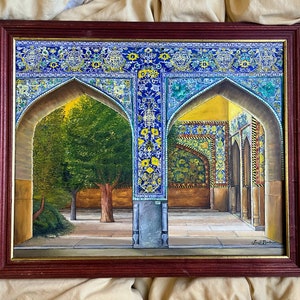 Sheikh Lotfollah Mosque Oil Painting Art Print