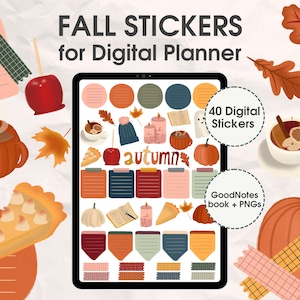 Gemütliche Herbst-Digital-Aufkleber, Herbst GoodNotes-Aufkleber, Herbst-Vibes-Ästhetik-Aufkleber, Digital Sticker Pack PNG, iPad-Aufkleber zum Thema Herbst