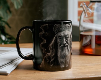 Dumbledore Art Black Mug (11oz, 15oz).