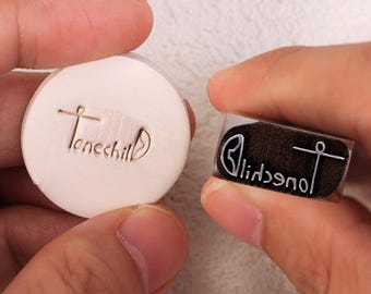 Custom Pottery Stamp: Personalized Maker's Mark, Ceramic Signature Tool