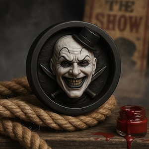 PREORDER Clown - Handmade Ear Plugs | Medical resin 3D printing | Pair of Hand-Painted Gauges Earrings