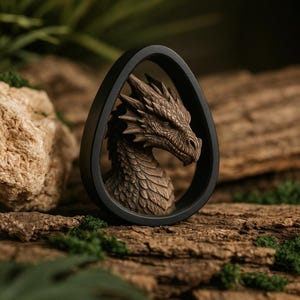Handmade Dragon Head Ear Plugs: 3D Printed Gauges