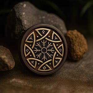 Rune – Ear Tunnels – Norse Viking Symbol Jewelry —  Hand-Painted Plugs