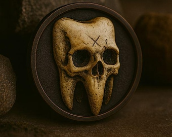 Tooth Skull – Ear Tunnels – Hand-Painted Plugs