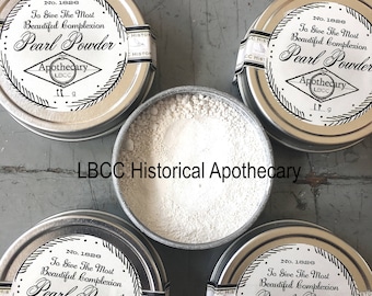 100% Pure Pearl Powder- Face Powder- Regency Makeup Jane Austen Makeup Natural Makeup Historical Pearl Powder For Sensitive Skin