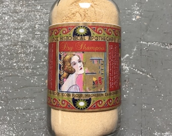 1930's Vintage Dry Shampoo Vegan Natural Vintage Hairstyle Hair Powder Travel Friendly Dry Shampoo Historical Hair Powder