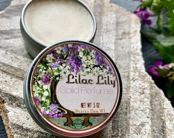 VEGAN Solid Perfume Lilac Lily 1920 1930 Art Deco Victorian Scent