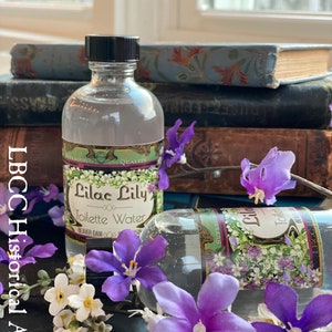 Vegan Lily & Lilac Toilet Water 1920 1930 Art Deco Room Spray Lily Fragrance, Toilette Vanity Water Flapper Perfume Art Deco