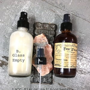 4oz Clear Glass Spray Bottle: DIY Mist Spritzer Attachment
