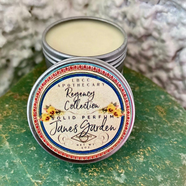 Solid Perfume Jane Austen's Garden Cruelty-Free Vegan Janite Gift English Herb Garden Natural Solid Perfume