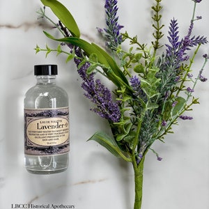 VEGAN ~ Lavender Water ~ Eau De Toilette ~ Natural Lavender Water ~ Natural Room Spray ~ Eau De Lavender ~ Historical & Vintage Toilette