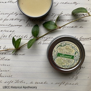Outlander Inspired ~ A Soothing Balm ~ An Application for Sore Muscles ~ Organic Herbs ~ Historical Apothecary for The Skin