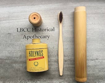 Wooden Toothbrush Traveling Case Biodegradable & Environmentally Friendly Toothbrush Soft Bristle Living History Toothbrush