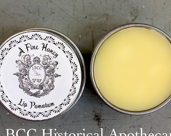 Historically Inspired A Fine Honey Lip Salve- Lip Balm Historical Label Lip Balm Chapstick