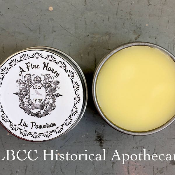 Historically Inspired A Fine Honey Lip Salve- Lip Balm Historical Label Lip Balm Chapstick