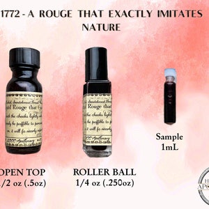 Rouge liquide végétalien Un rouge qui imite exactement la nature 1772 Couleur naturelle des lèvres et des joues Maquillage historique du 18e siècle Naturel image 10