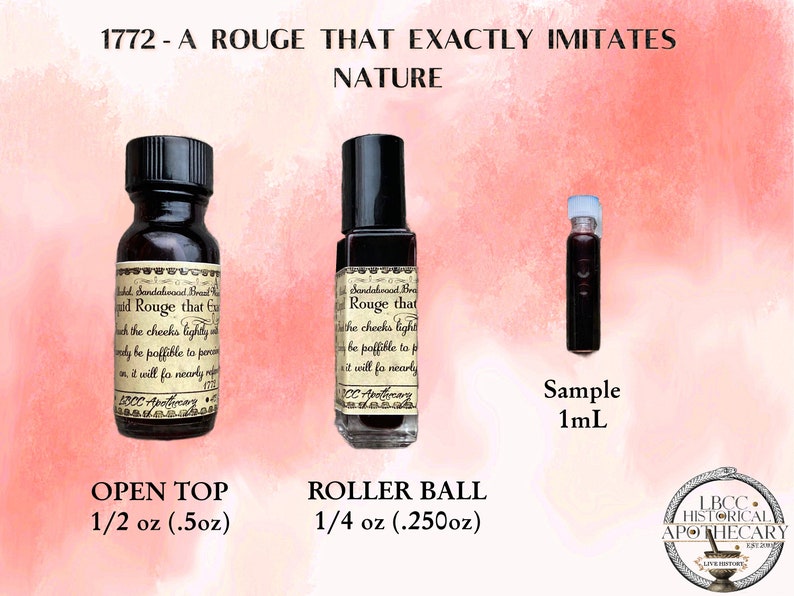 Rouge liquide végétalien Un rouge qui imite exactement la nature 1772 Couleur naturelle des lèvres et des joues Maquillage historique du 18e siècle Naturel image 10