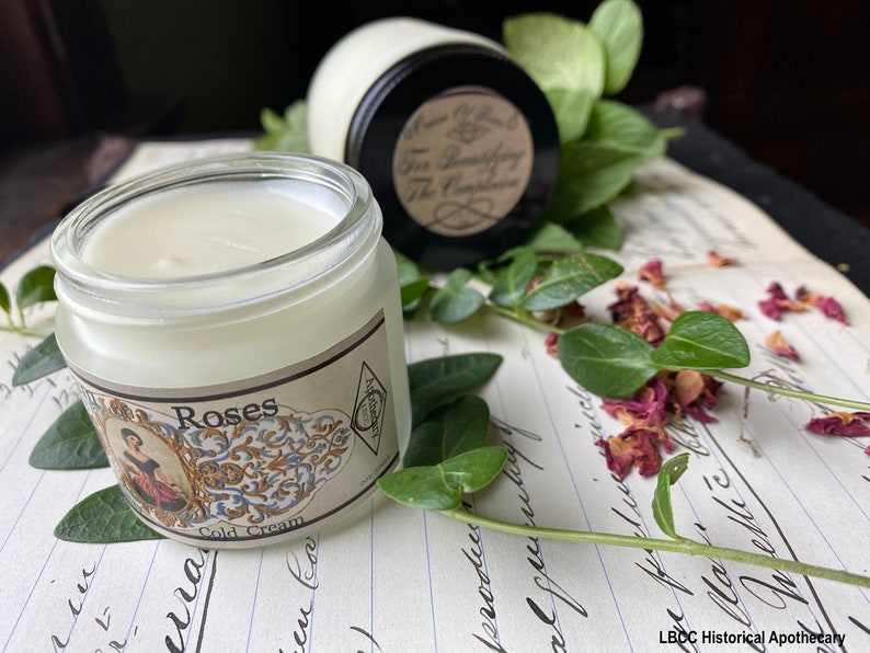 1822 Cream of Roses Rose Cold Cream Historical Skin Care Face Cream Makeup Remover Self Care image 6