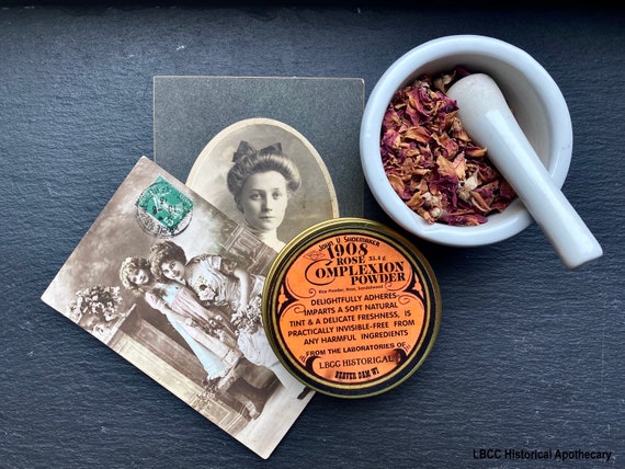 Vegan Rose Complexion Powder: 1908 Edwardian Recipe Powdered Rose