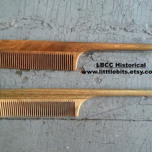 Fine Sandalwood Parting Comb ~ Historical Rat-Tail Comb ~ Vintage Hairdressing Comb ~ No Static Comb ~ Vintage Vanity