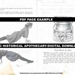 DIGITAL DOWNLOAD 1910 Beauty and Health Historical Health Exercises & Skin Care Advertising image 3