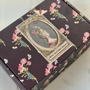 18th Century Boxed Starter Set Gift- Historical Gift Marie Antoinette Beauty Box, Makeup Gift Set, Colonial Williamsburg Gift