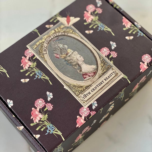 Coffret de démarrage du XVIIIe siècle - Cadeau historique Coffret beauté Marie-Antoinette, coffret cadeau maquillage, cadeau colonial Williamsburg