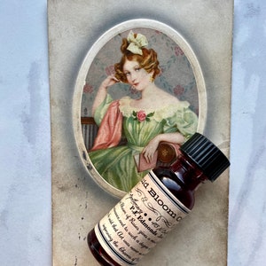 Liquid Bloom of Roses 1780 1958 Vintage Lip Stain Vintage Cheek Stain Historical Makeup Old Fashioned Rouge image 7