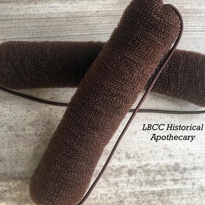 Elastic Band Hair Roll Helper ~ Brown ~ Vintage Hair Roll ~ Historical Hair Roll ~ Low Bun Hair Helper ~ Vintage Hairstyling Tool ~ Chignon