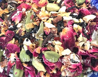 Winter Vegan Calcutta Spiced Chai: Rose Bud Coconut Indian Tea
