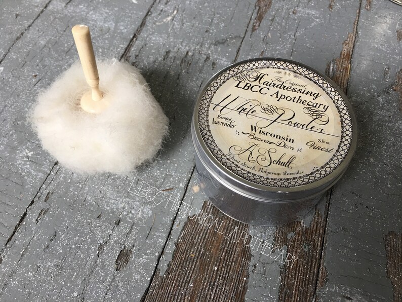 18th Century White Hair and Face Powder Scented With Lavender Toilet de Flora No POO Natural Lavender Dry Shampoo Vintage image 7