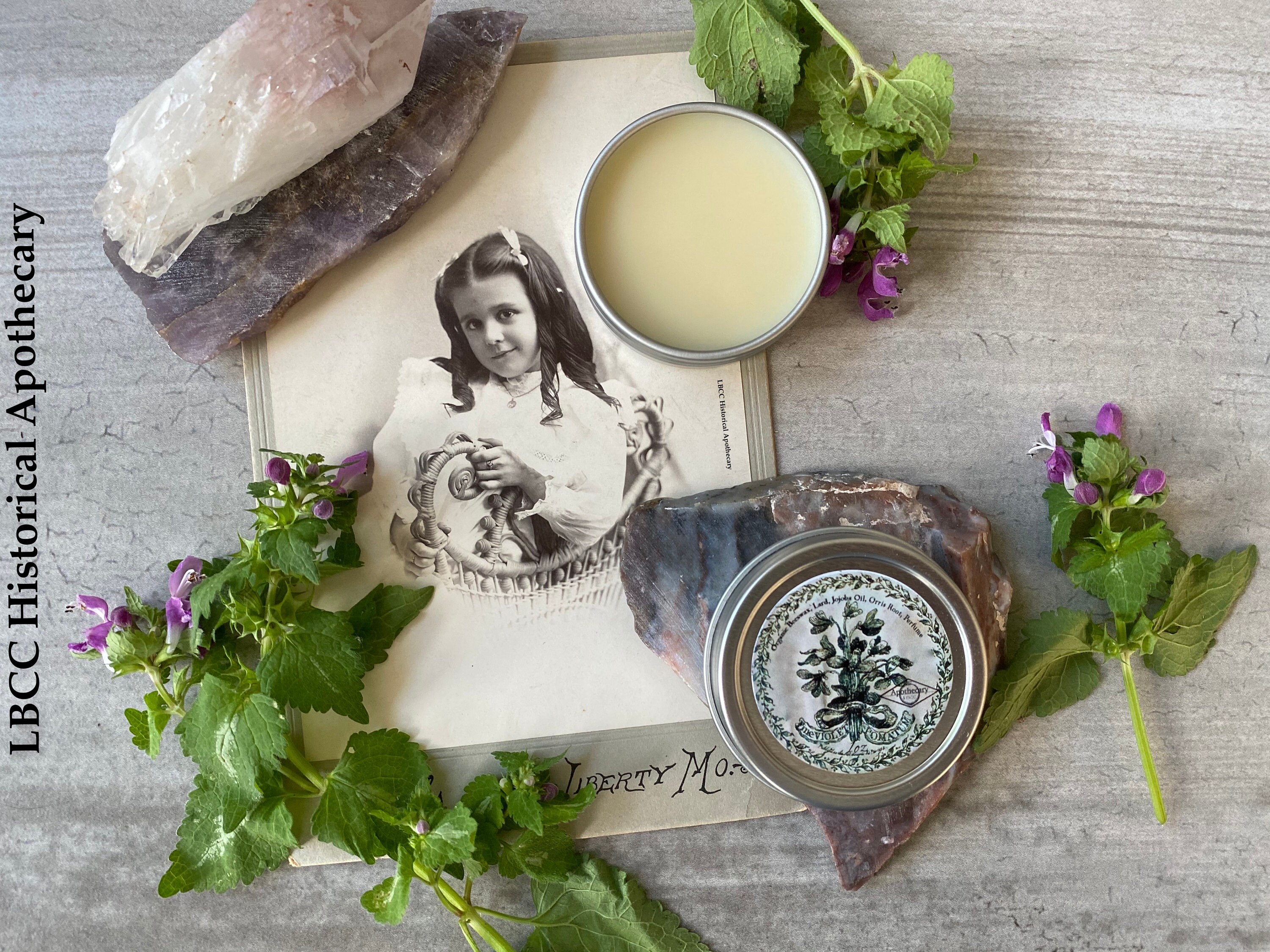 Violet Hard Pomade Hard Pomatum Setting Curls Historical Hairstyle Vintage Natural LBCC Historical Pomade Violet Solid Perfume