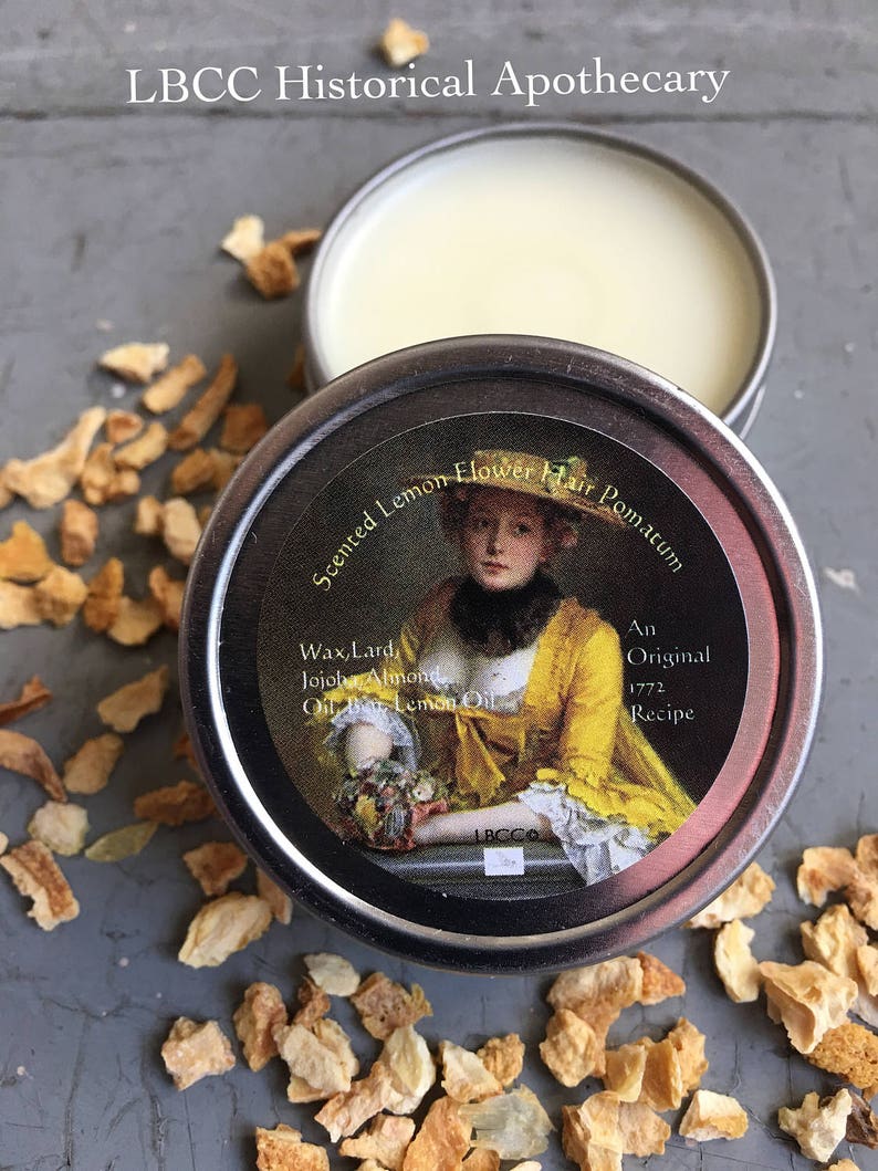18th Century Lemon Flower Pomatum Hair Pomade Beeswax Hair Etsy