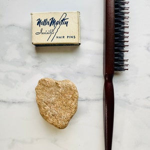 Vintage Style Hairbrush Hair Teasing Brush Powder Brush Natural Wood Natural & Manmade Bristles image 5