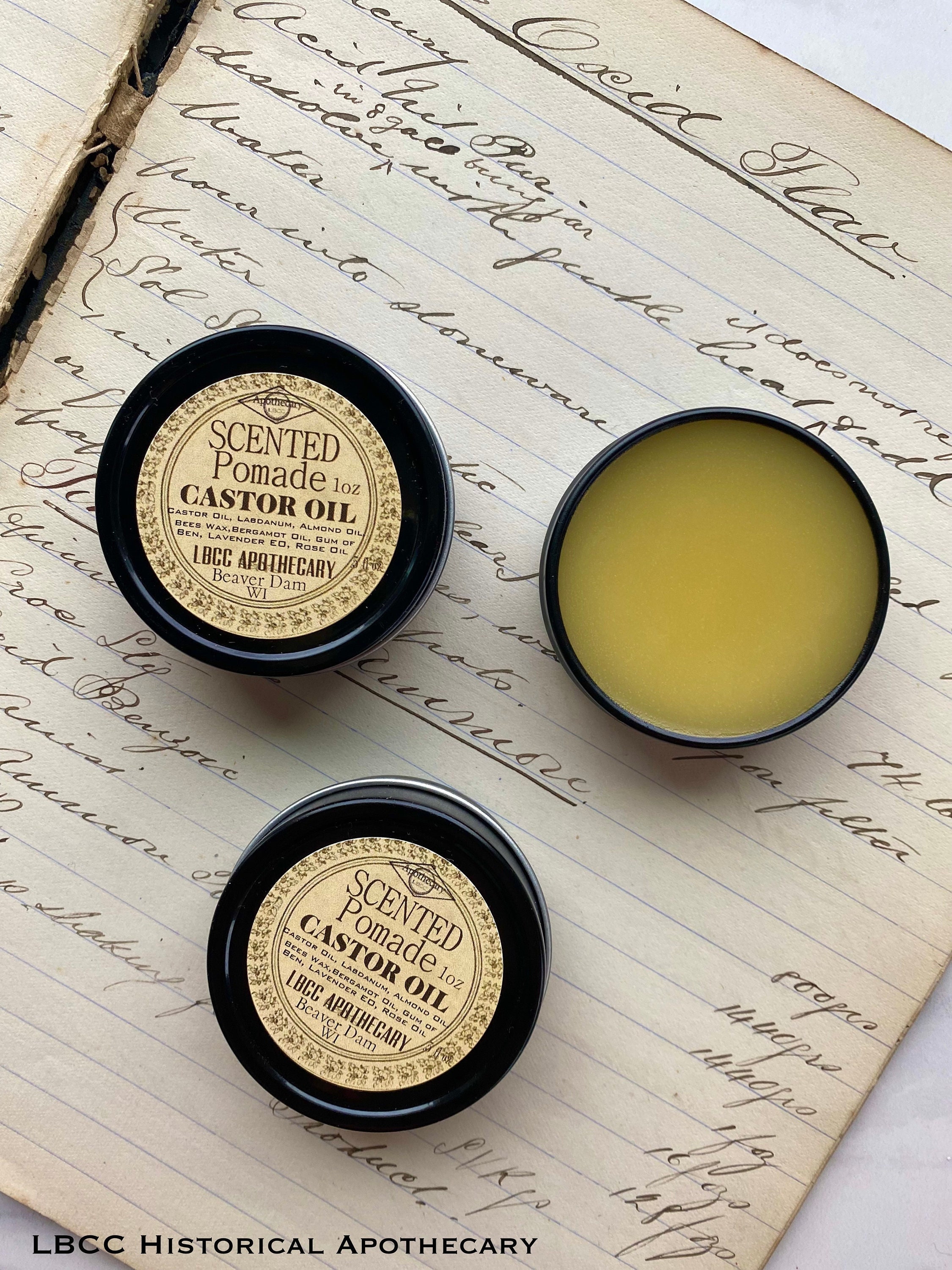 1869 Civil War Castor Oil Pomade Hair