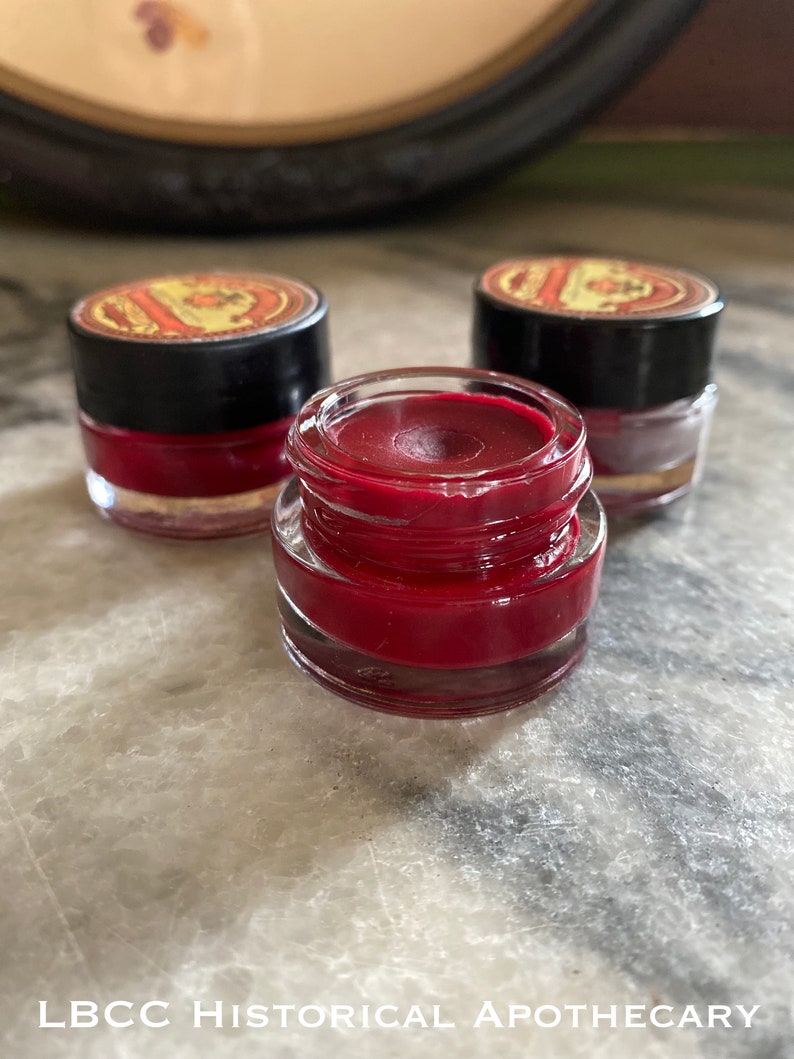 1811 Red Rouge Pomatum Red Cream Lip Tint Lip Gloss Cream Blush Jane Austen Lipstick, LipTint Red Lip Red Blush Gift image 7