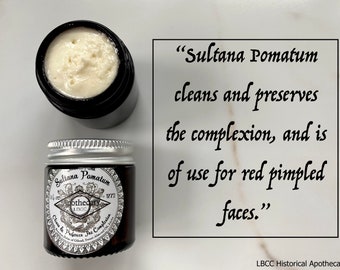 Sultana Pomatum: 1772 Historical Skin Cream Redness Acne