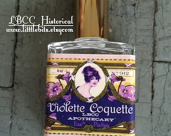 Vegan Friendly Historically Inspired 1920s Violette Coquette Eau De Parfum Spring Violet Perfume Violet Perfume Vintage Perfume