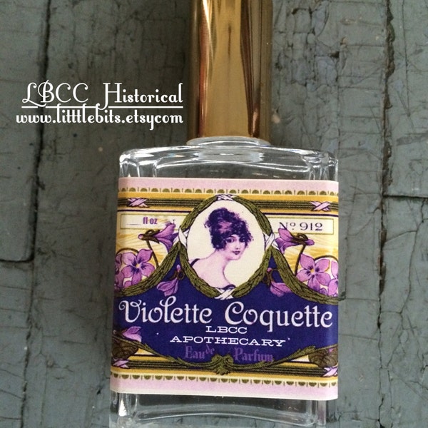 Vegan Friendly Historically Inspired 1920s Violette Coquette Eau De Parfum Spring Violet Perfume Violet Perfume Vintage Perfume