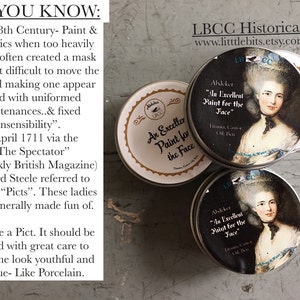 An Excellent Paint for the Face Historical Foundation Natural Primer Natural Foundation Natural Cover Up Vintage Makeup image 4