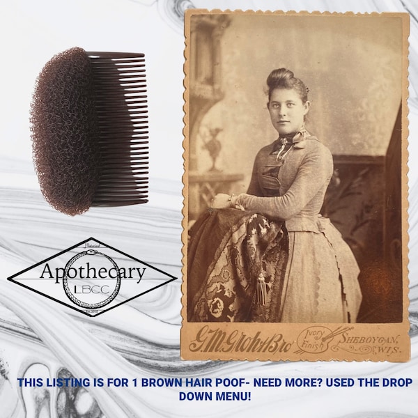 Brown -Poof Supporter For Help In Getting That Historical Hair Style Hair Bump Hair Bump  Easy Hairstyles, Hair With Volume