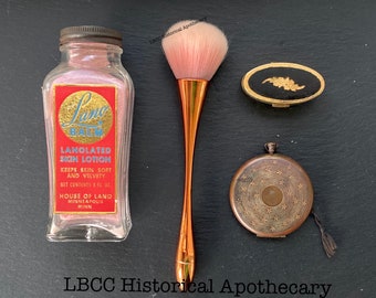 Makeup Powder Brush ~ Vintage Inspired Accessory ~ 1920s Old Hollywood Makeup Brush ~ 1930s Rose Gold Makeup Brush ~ Vintage Vanity