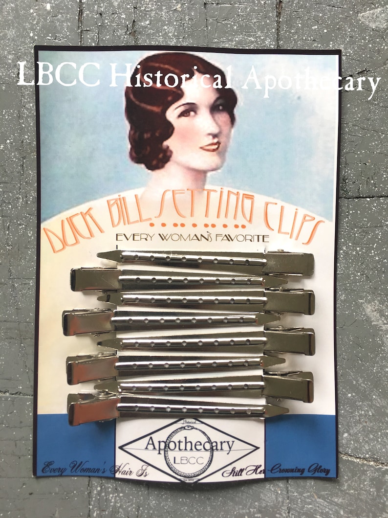 1930s Hairstyles for Long Hair     Vintage Hairstyling Duckbill Hair Clip Marcel Waves Vintage Wave Set Vintage Styling Tool Vintage Hair Stying Aid Wave $9.00 AT vintagedancer.com