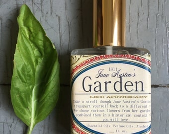 Vegan Jane Austen's Garden  Jane's Personal Garden Botanical Perfume, Garden Perfume, Herbal Perfume, Literary Perfume