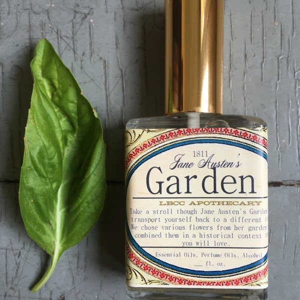 Vegan Jane Austen's Garden  Jane's Personal Garden Botanical Perfume, Garden Perfume, Herbal Perfume, Literary Perfume