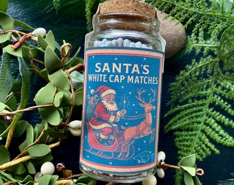 Christmas Holiday Limited Edition:  Vintage Santa and Sleigh Safety Matches