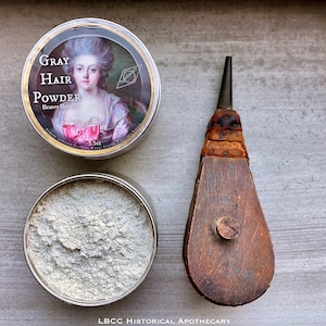 VEGAN 18th Century Gray Hair Powder- Lavender Dry Shampoo Natural Hair Care Hair Clean Dry Shampoo Historical Hair Powder Gray
